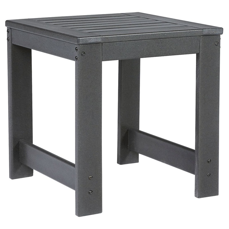 Amora – Charcoal Gray – Square End Table