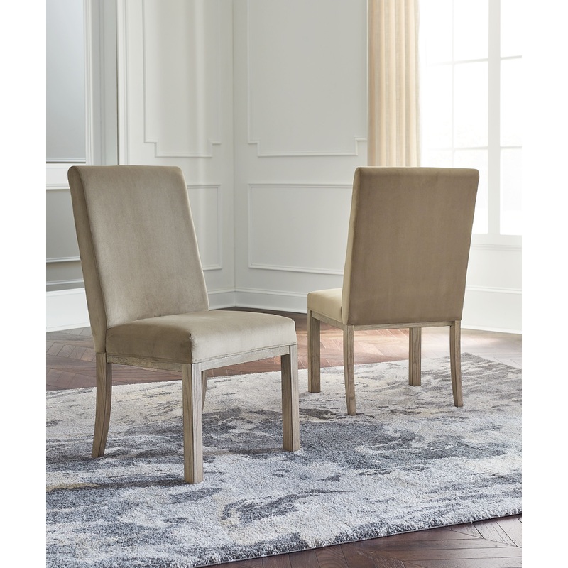 Chrestner – Gray / Brown – Dining UPH Side Chair (Set of 2)