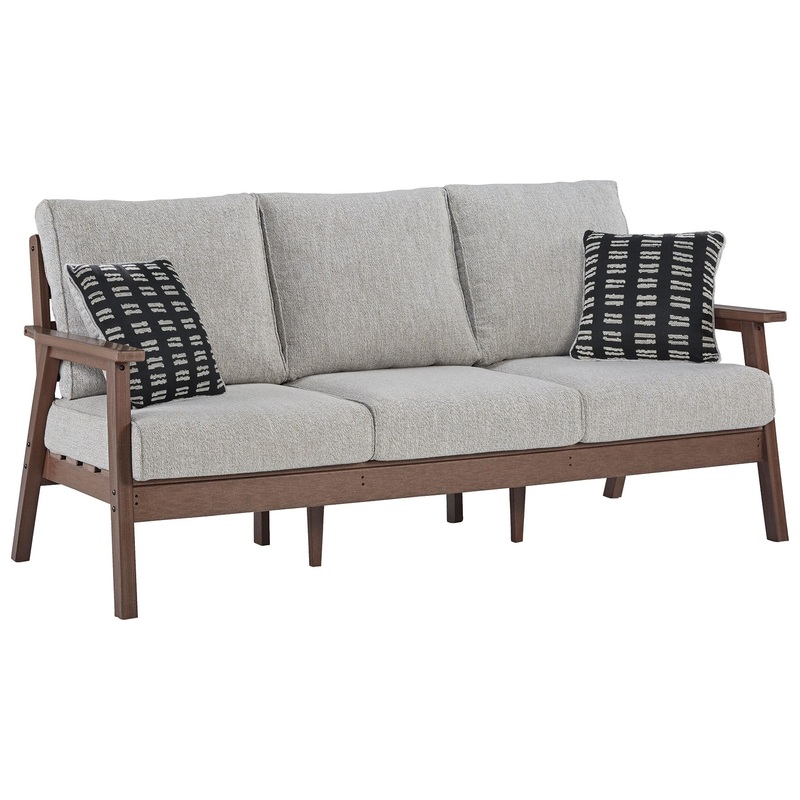 Emmeline – Brown / Beige – Sofa with Cushion