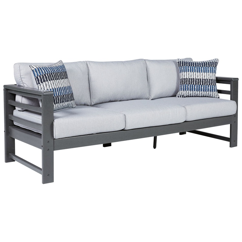 Amora – Charcoal Gray – Sofa with Cushion