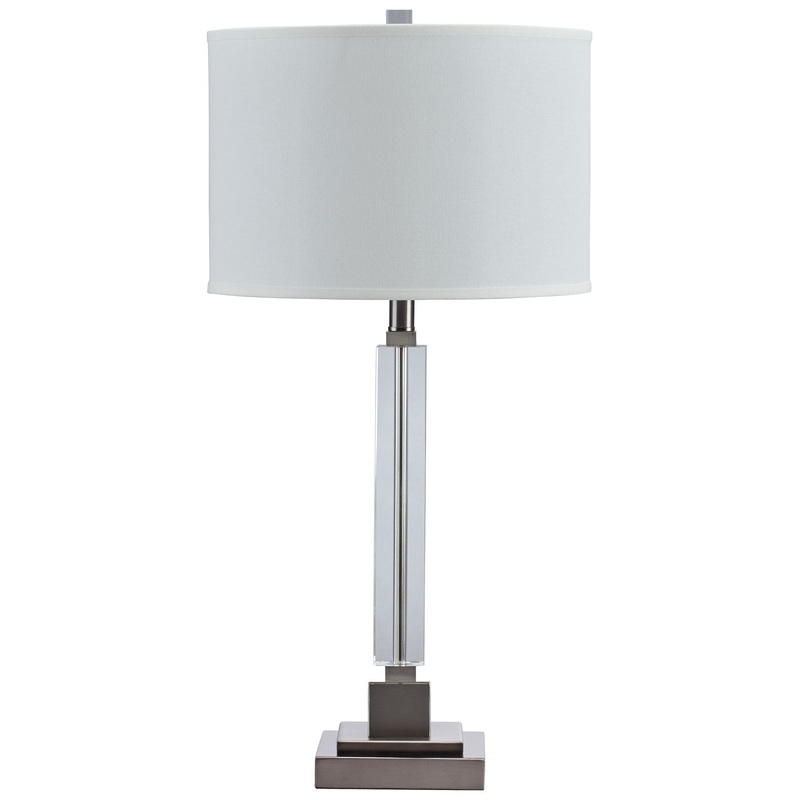 Deccalen – Clear / Silver Finish – Crystal Table Lamp