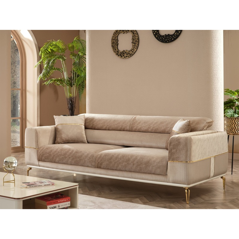 Berlin 92″ Wide Extendable Sofa Beige