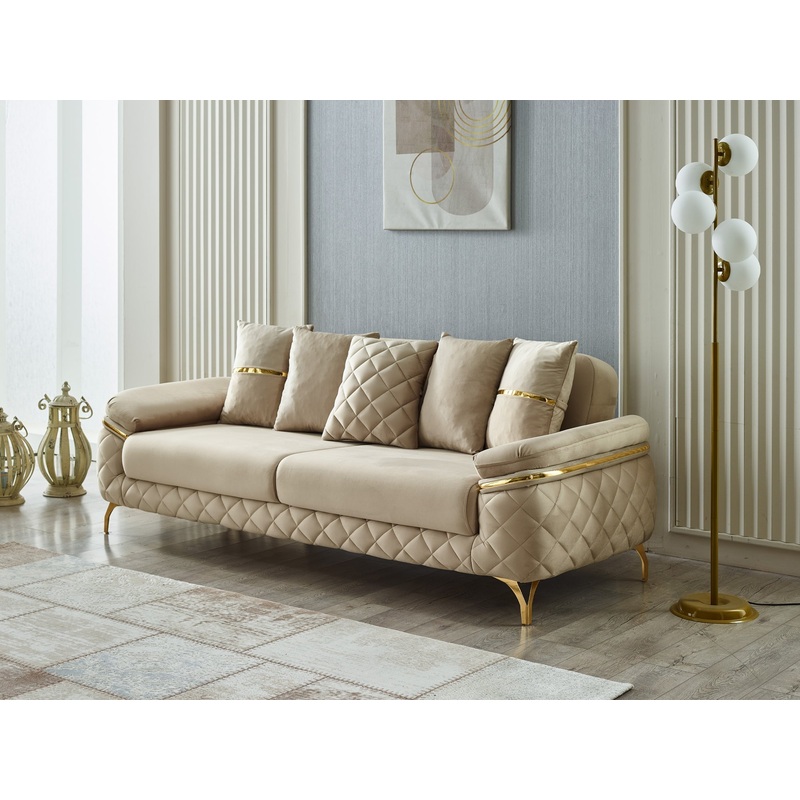 Orlando 88″ Wide Convertible Sofa Cream
