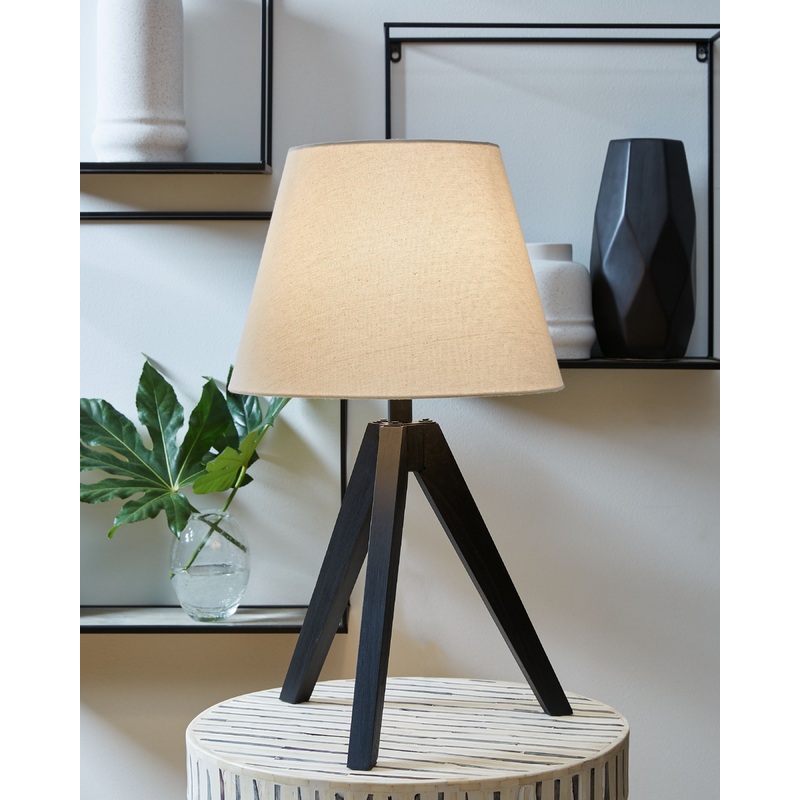 Laifland – Wood Table Lamp (Set of 2) Black