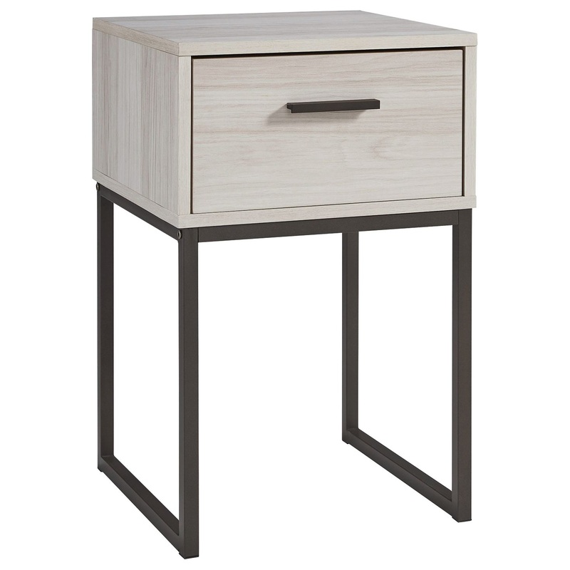 Socalle – Light Natural – One Drawer Night Stand – Vinyl-Wrapped