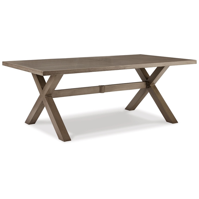 Beach Front – Beige – RECT Dining Table w/Umb OPT
