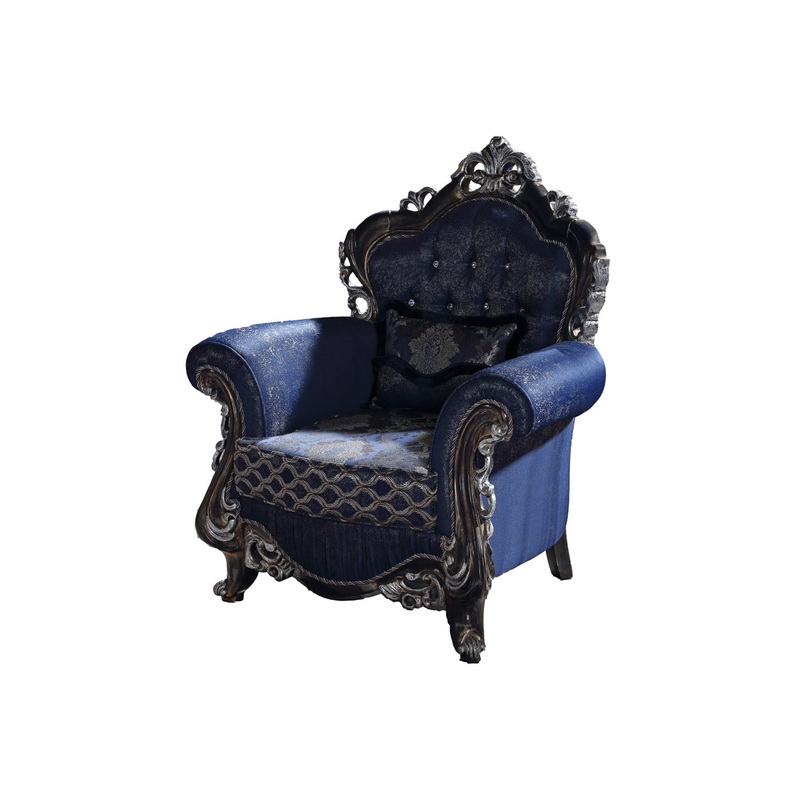 Tuana 43″ Wide Tufted Armchair Dark Blue