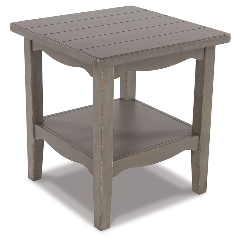Charina – Antique Gray – Square End Table