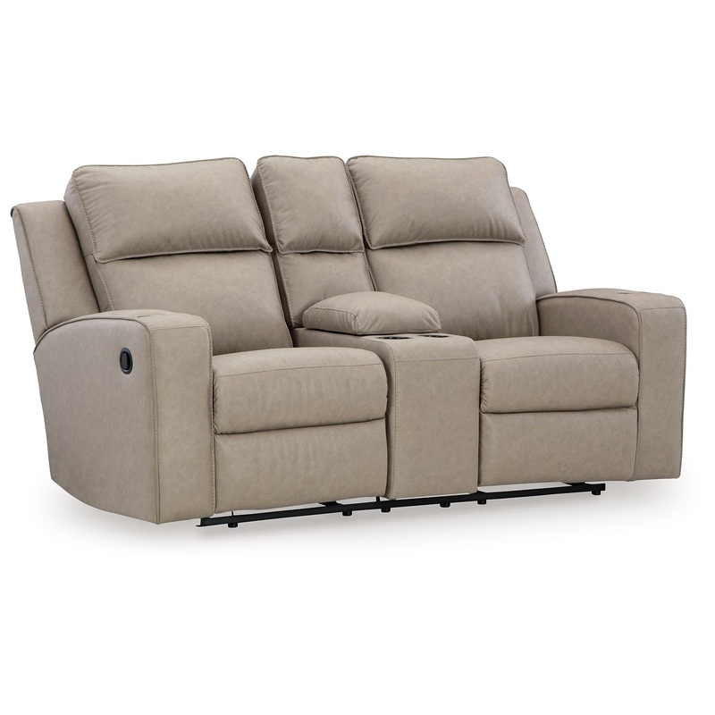Lavenhorne – Pebble – Dbl Rec Loveseat W/Console