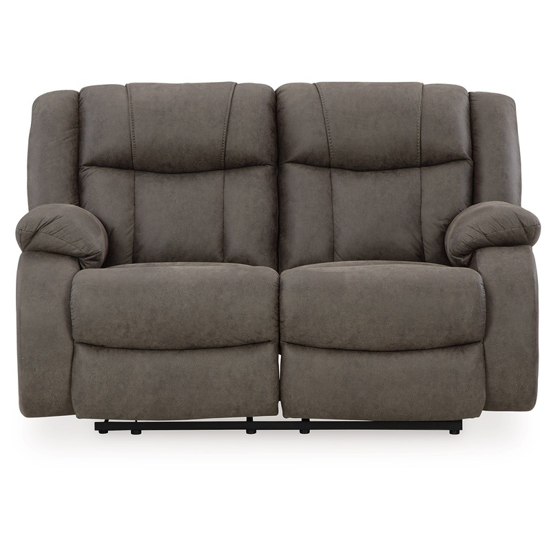 First Base – Gunmetal – Reclining Loveseat