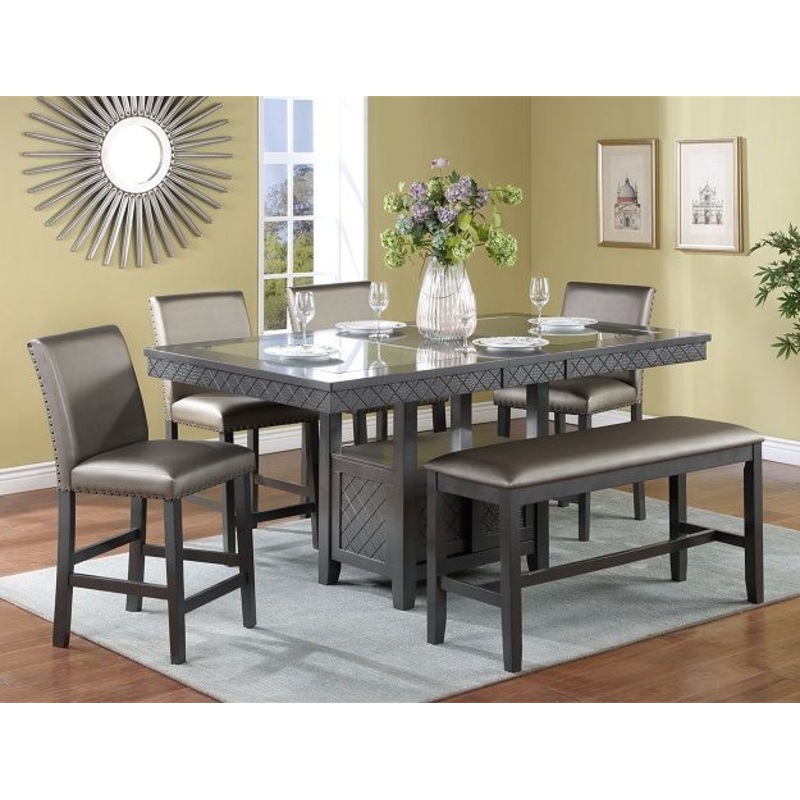 Bankston – Counter Height Dining Table – Gray
