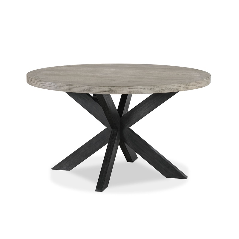 Stevens – Round Dining Table – Charcoal & Gray