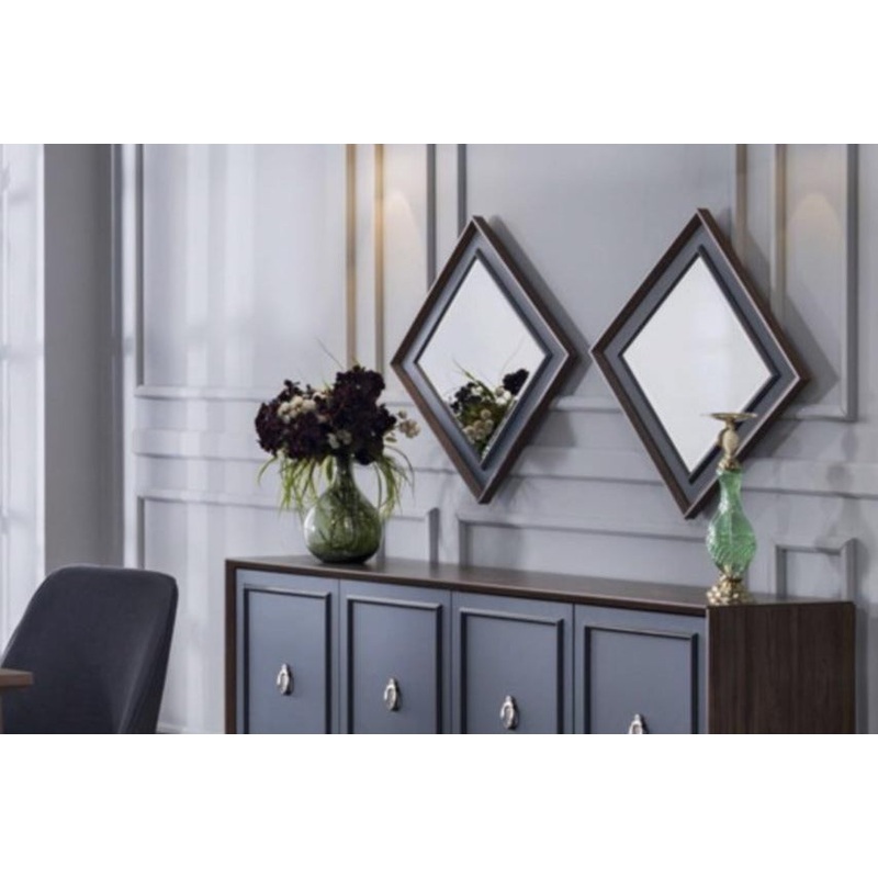 Alegro Buffet Mirror (Light Walnut/Anthracite)