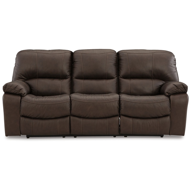 Leesworth – Reclining Sofa Dark Brown