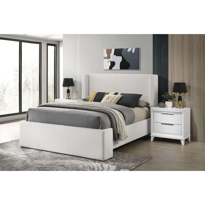 Portia – Boucle Bed White