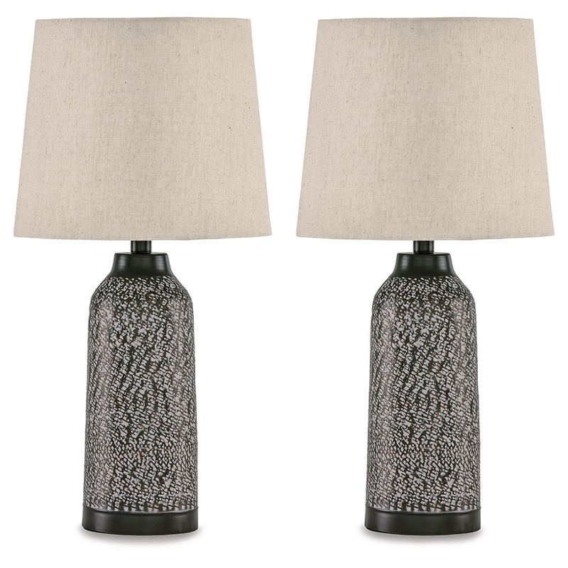 Lanson – Antique Bronze Finish – Metal Table Lamp (Set of 2)