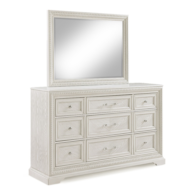 Alexandria – Dresser & Mirror – White