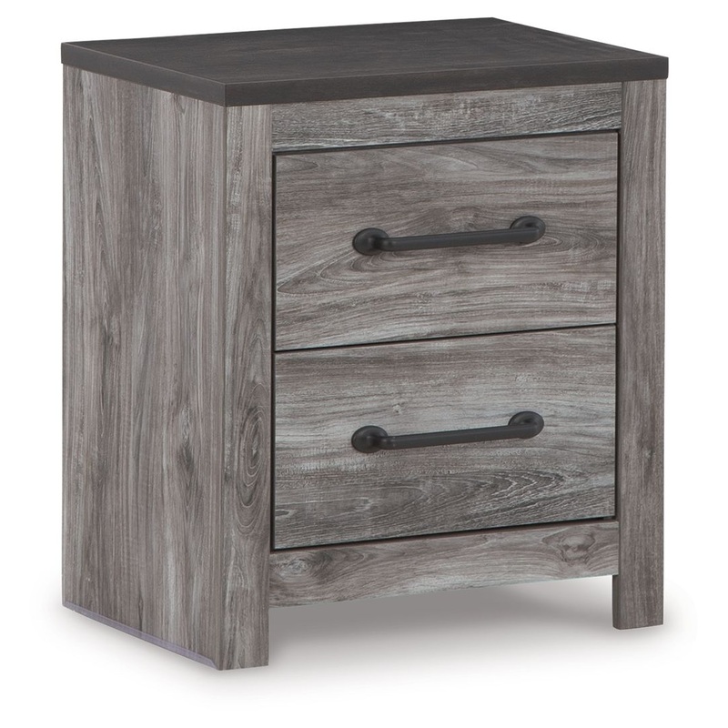 Bronyan – Dark Gray – Two Drawer Night Stand
