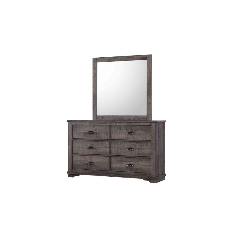 Coralee – Dresser, Mirror Dark Brown