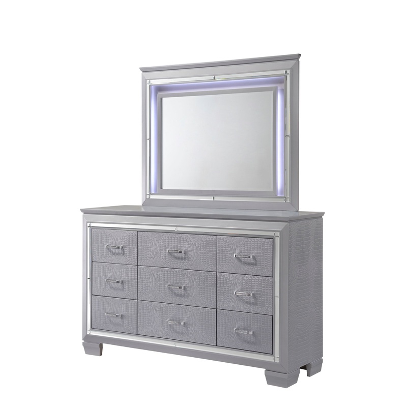 Lillian – Dresser, Mirror Dark Gray