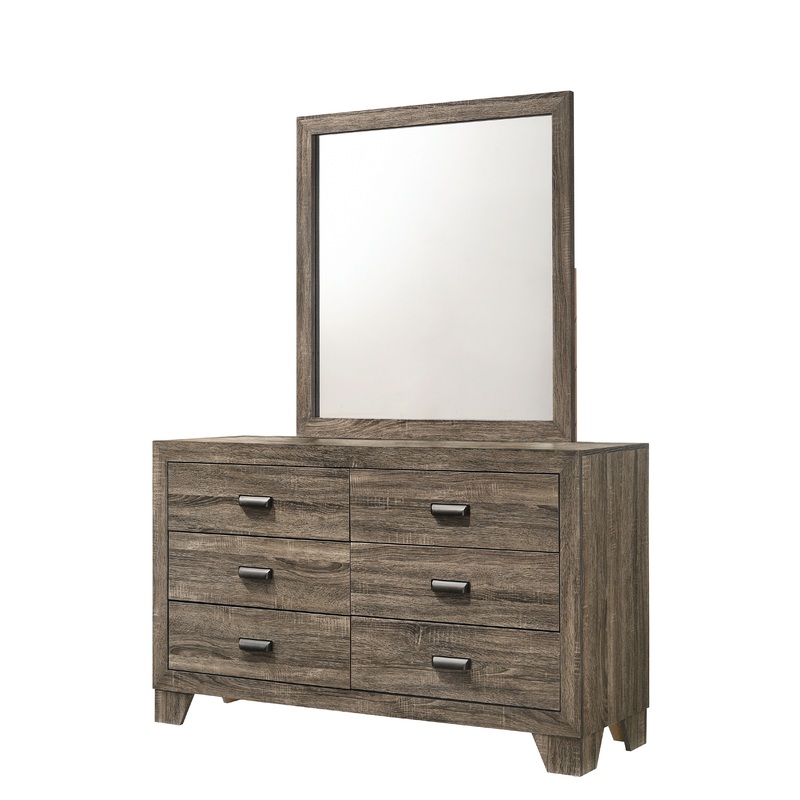 Millie – Dresser & Mirror Light Brown