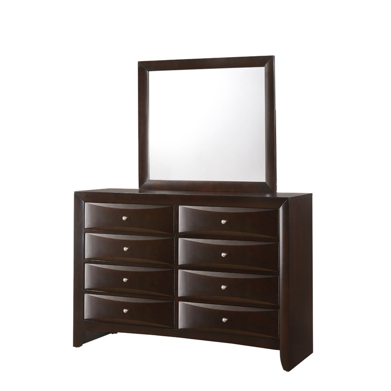 Emily – Dresser, Mirror Dark Brown