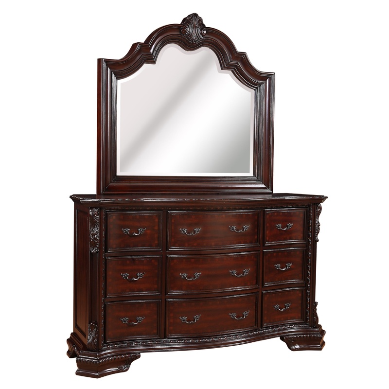 Sheffield – Dresser, Mirror Dark Brown