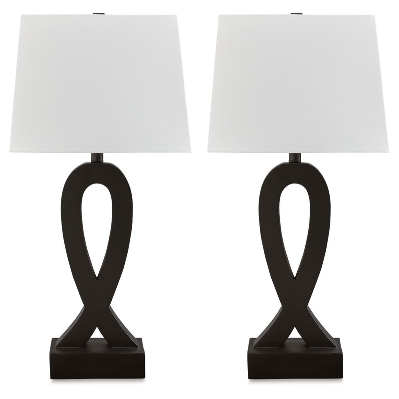 Markellton – Black – Poly Table Lamp (Set of 2)