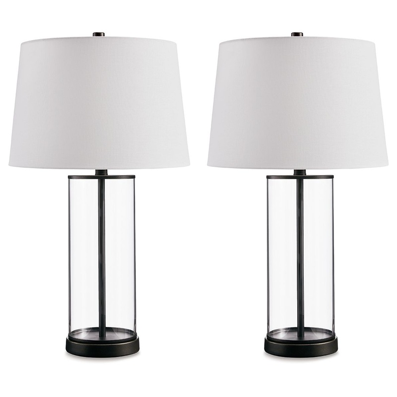 Wilmburgh – Clear / Bronze Finish – Glass Table Lamp (Set of 2)