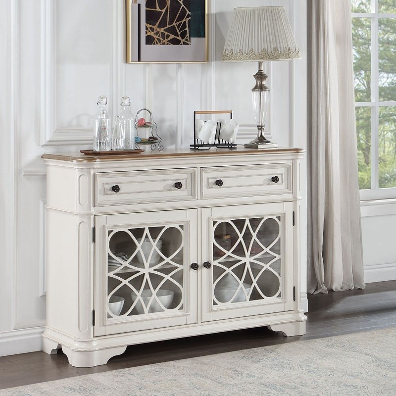 Florian – Server – Antique White & Oak