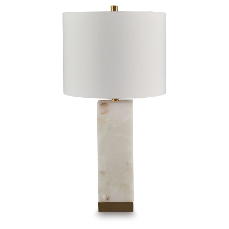 Linderfield – White / Gold Finish – Alabaster Table Lamp