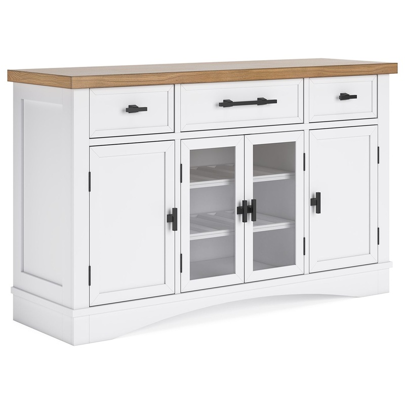 Ashbryn – White / Natural – Dining Room Server