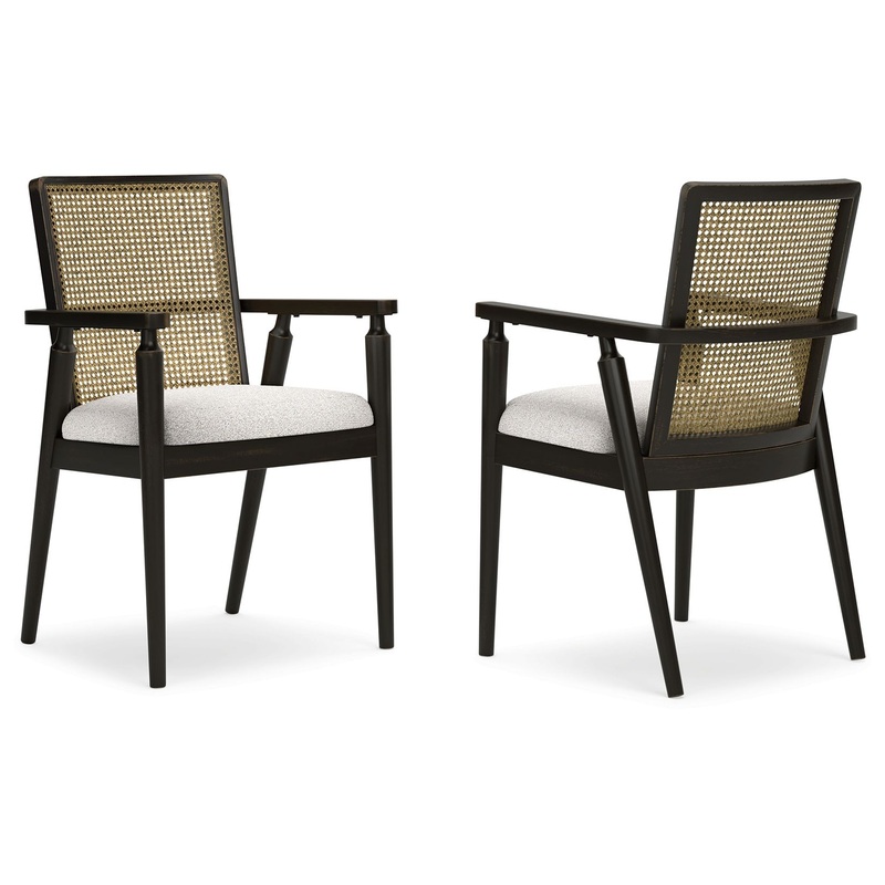 Galliden – Black – Dining Upholstered Arm Chair (Set of 2)