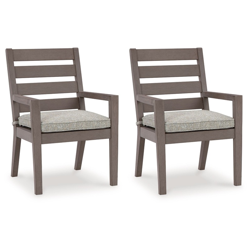 Hillside Barn – Gray / Brown – Arm Chair With Cushion (Set of 2)