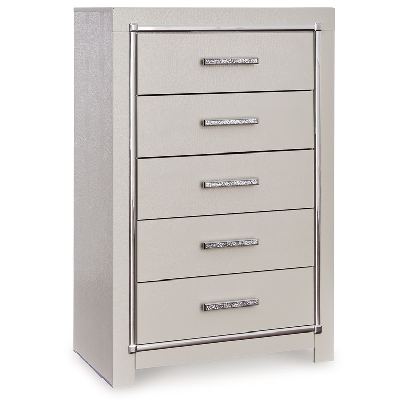 Zyniden – Silver – Five Drawer Chest