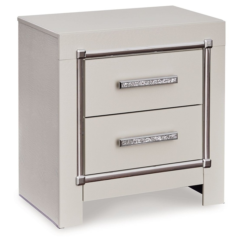 Zyniden – Silver – Two Drawer Night Stand