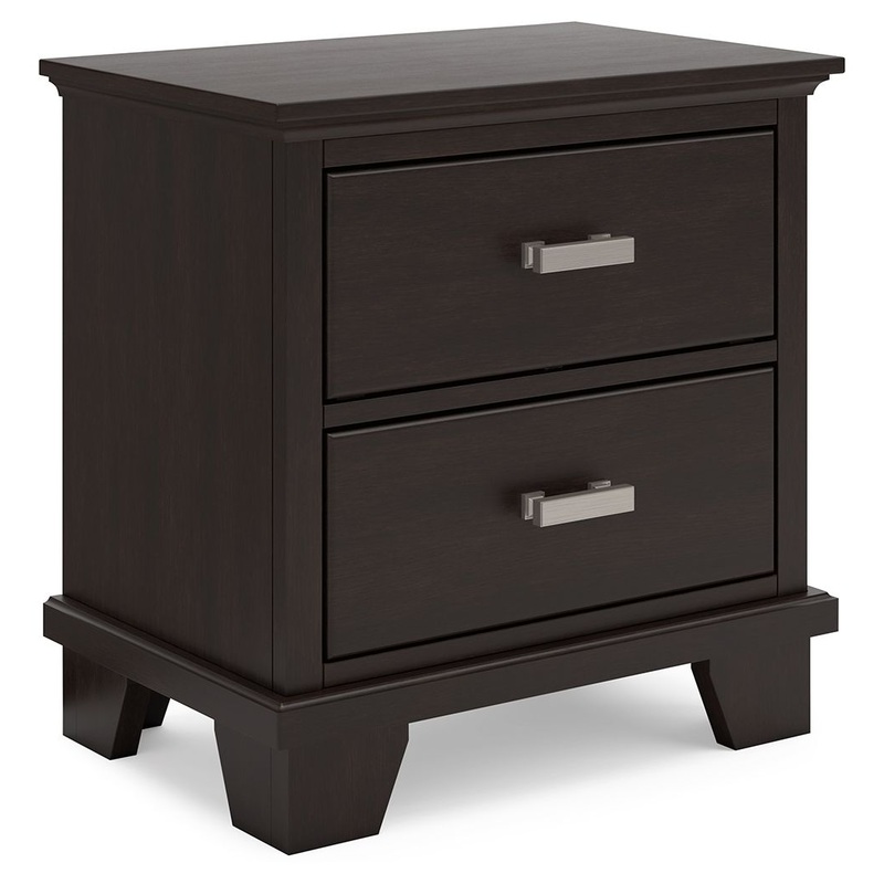 Covetown – Dark Brown – Two Drawer Night Stand