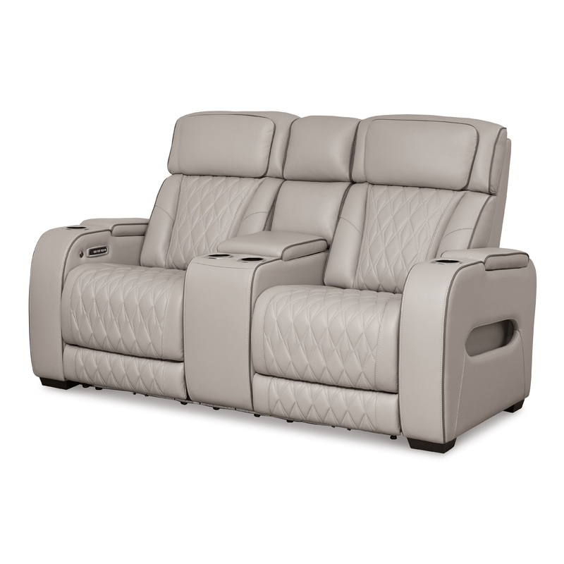 Boyington – Power Reclining Loveseat With Console/Adj Hdrst Black