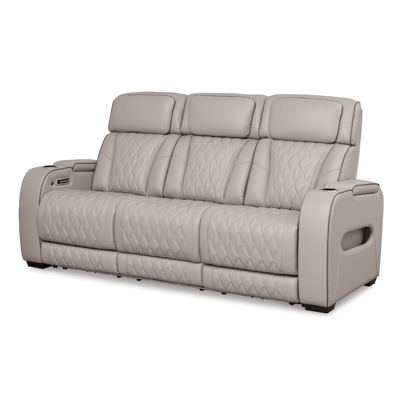 Boyington – Power Reclining Sofa With Adj Headrest Black