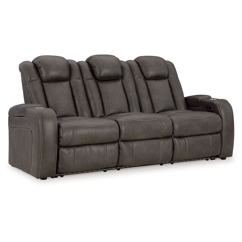 Fyne-dyme – Power Reclining Sofa With Adj Headrest Blue