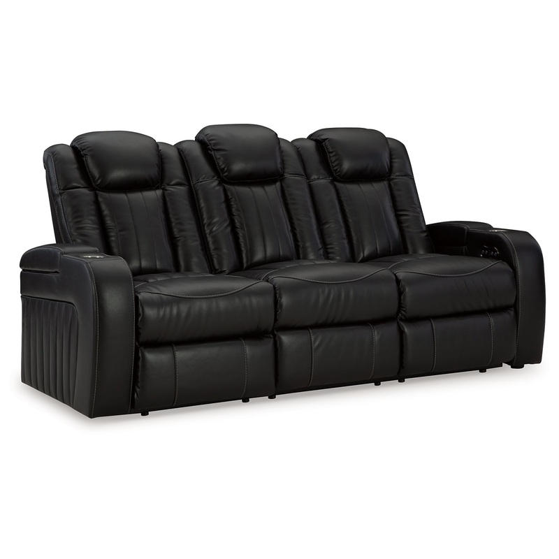 Caveman Den – Midnight – Power Reclining Sofa With Adj Headrest