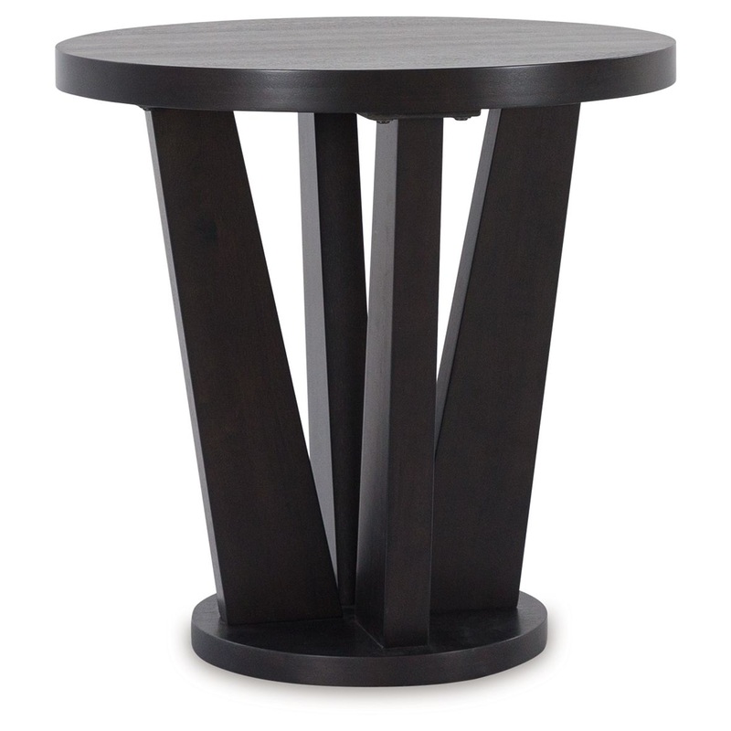 Chasinfield – Dark Brown – Round End Table