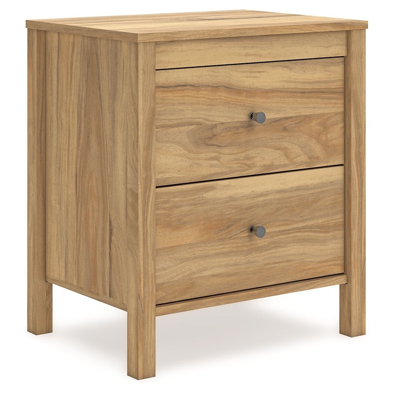 Bermacy – Light Brown – Two Drawer Night Stand