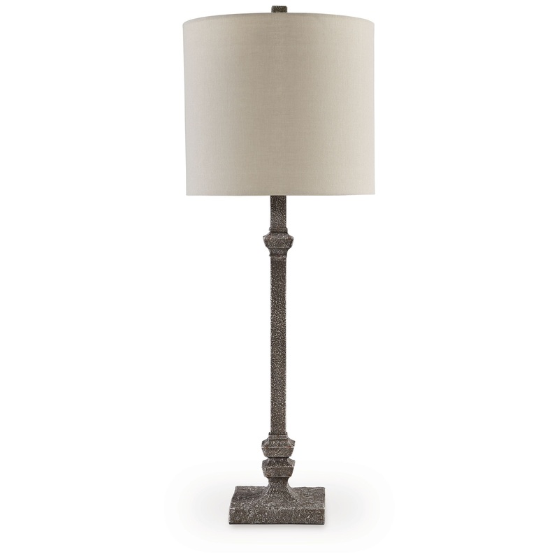 Oralieville – Distressed Gray – Poly Accent Lamp