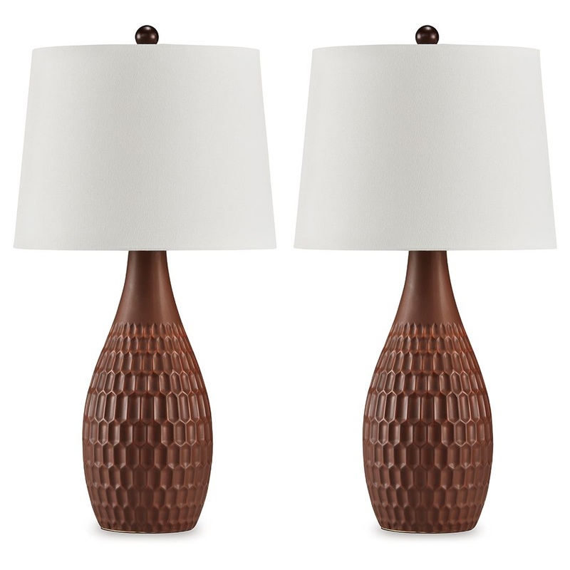 Cartford – Brown – Ceramic Table Lamp (Set of 2)