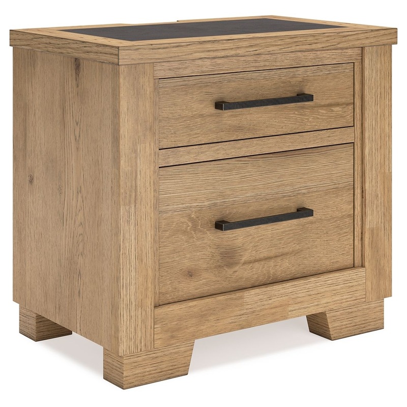 Galliden – Light Brown – Two Drawer Night Stand