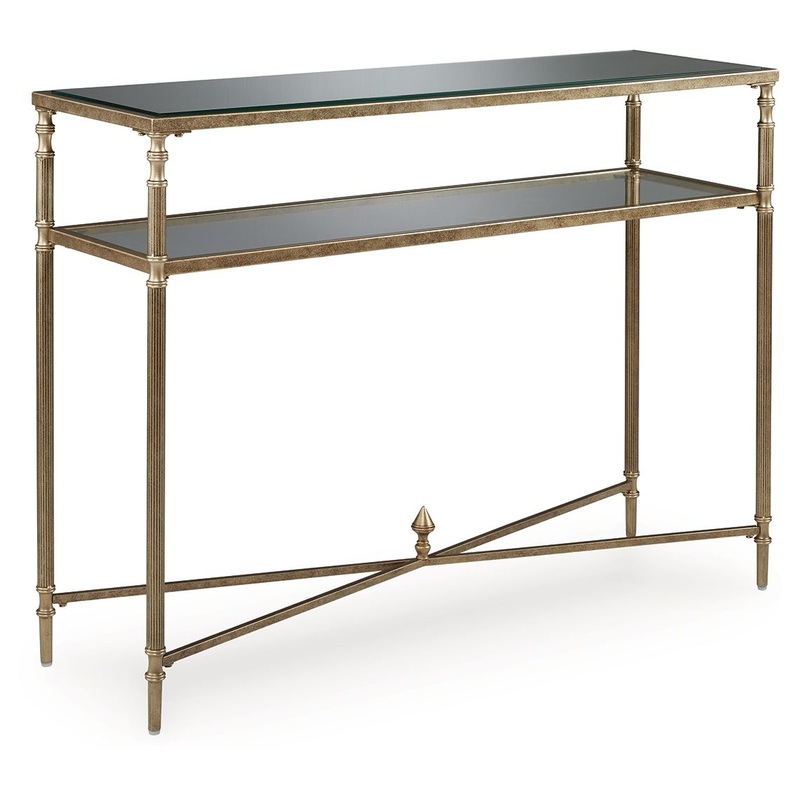 Cloverty – Aged Gold Finish – Sofa Table