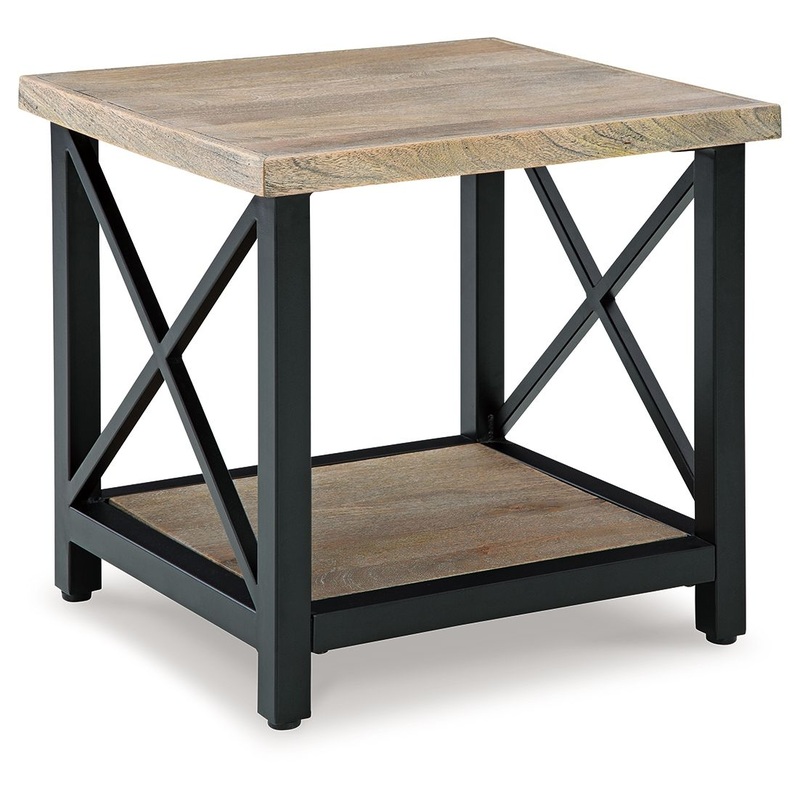Bristenfort – Brown / Black – Rectangular End Table