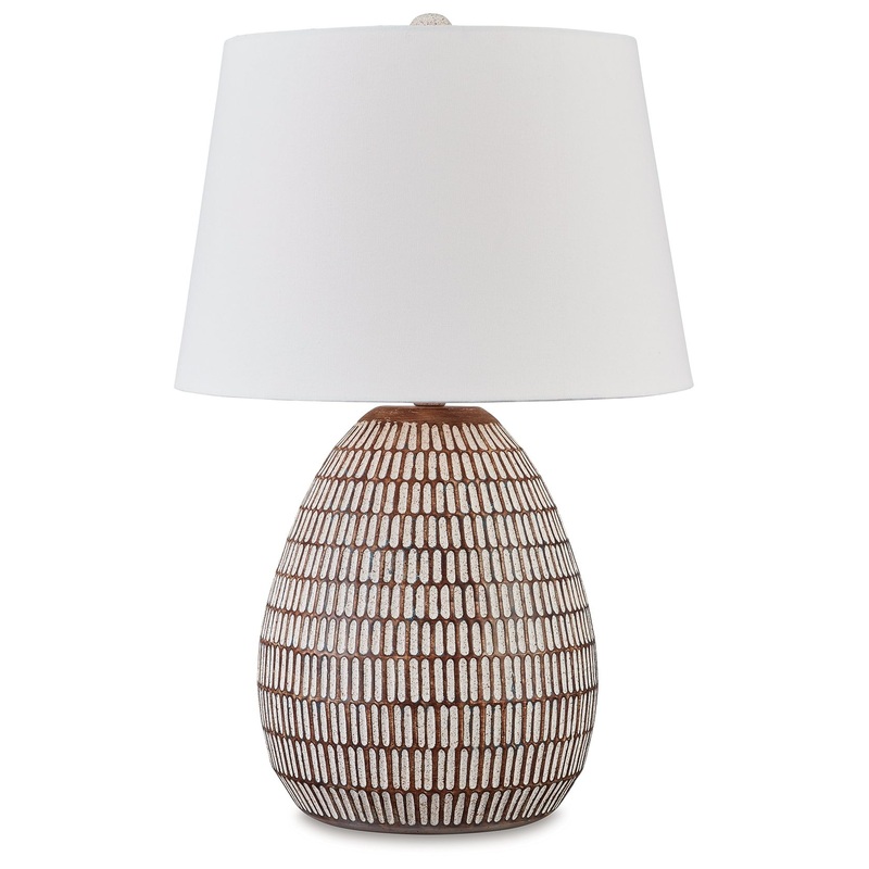 Darrich – Beige / White – Metal Table Lamp
