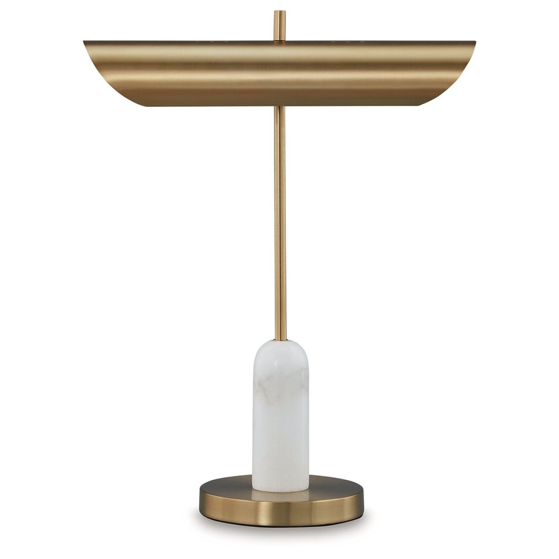 Rowleigh – Gold Finish / White – Marble Desk Lamp